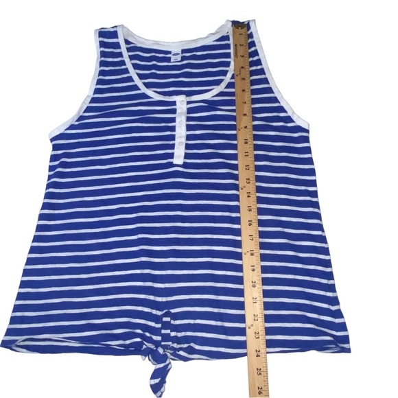 Old Navy Women’s Large Striped Blue White Tank Top - Picture 3 of 11